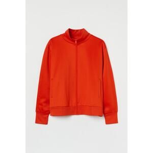 H&M Orange Red Zip Up Long Sleeve Track Jacket Size M